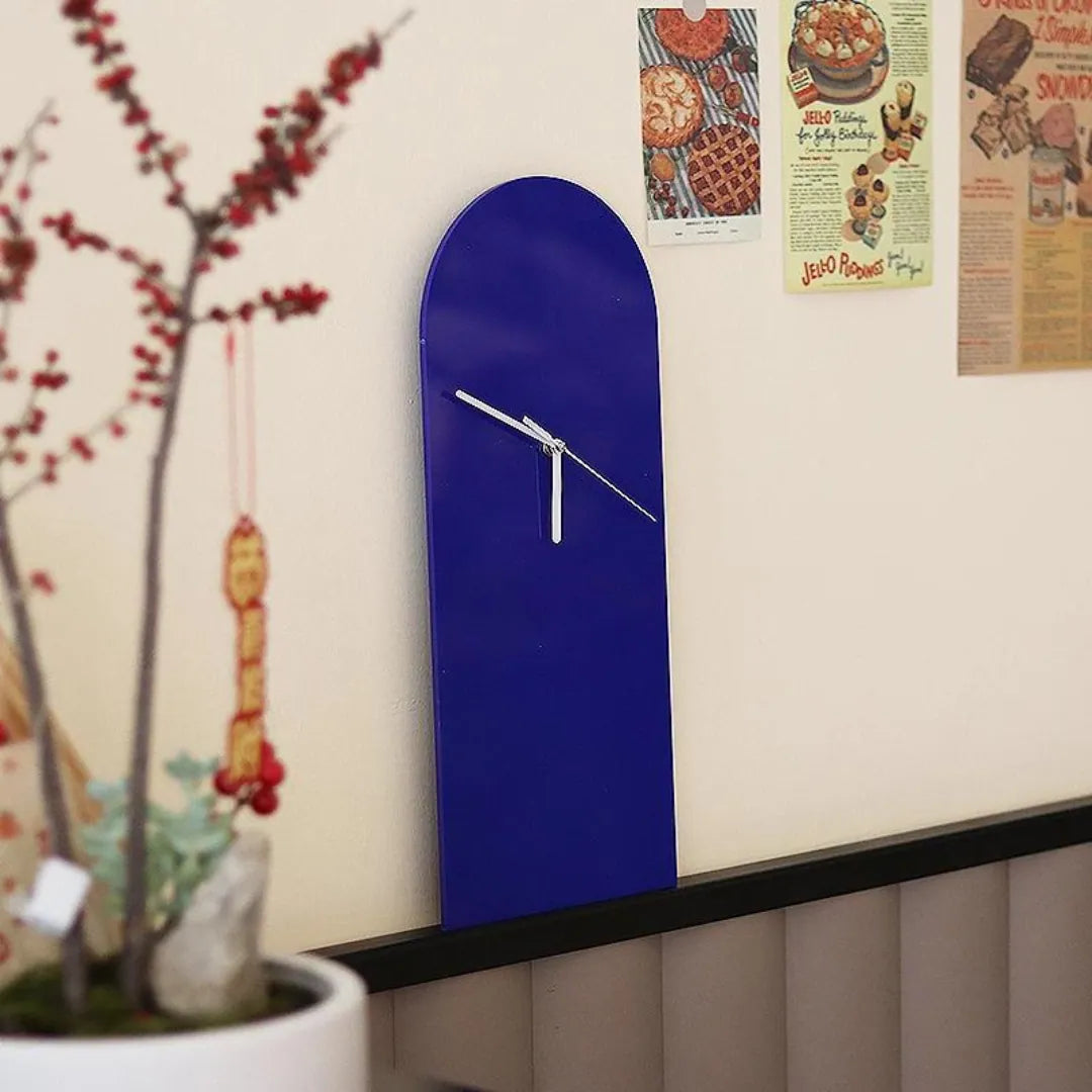 Blue Acrylic Accent Clock