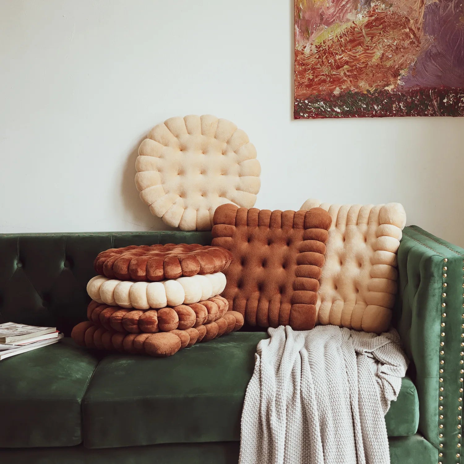 Cookie Biscuit Throw Cushion