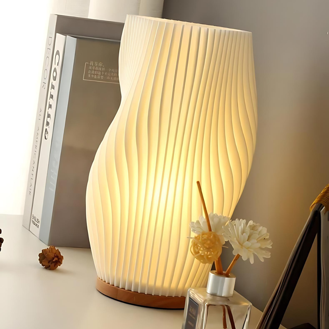 Abstract Waves Table Lamp