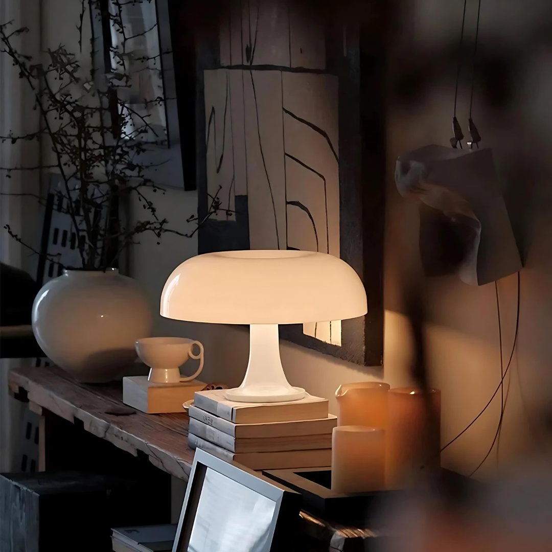 Wide Mushroom Table Lamp